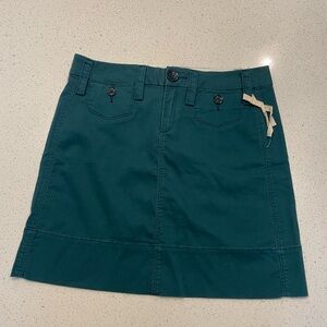 NWT Anthropologie Paper Boy Teal Skirt